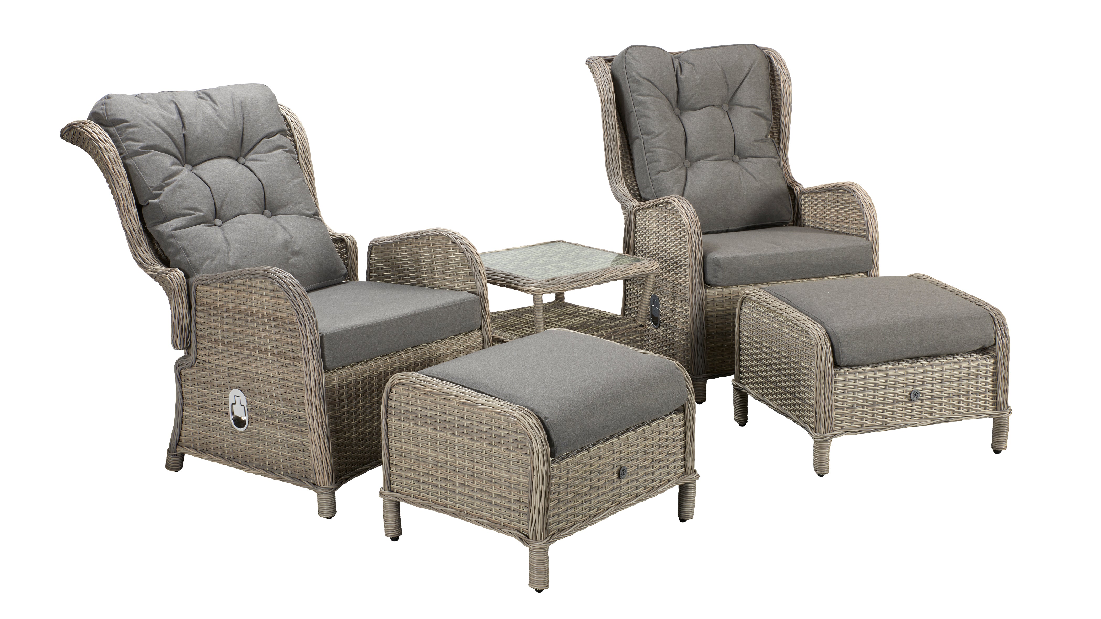 Life diva weave discount recliner garden furniture set