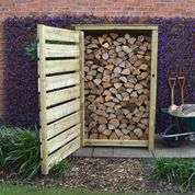 Exceptional Garden:Rutland Country Greetham Log Store With Door - 6ft