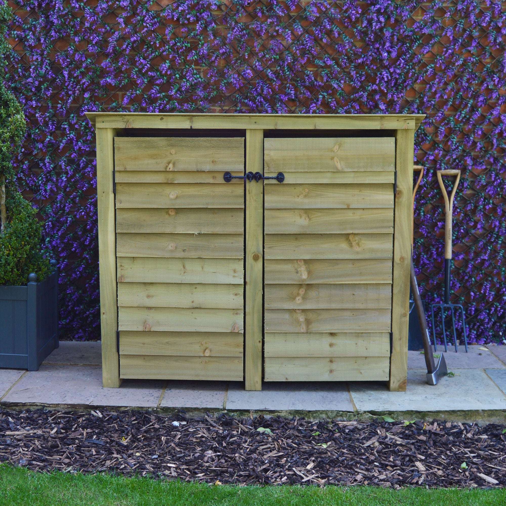 Rutland Country Cottesmore Log Store with Door - 4ft:Rutland County,Exceptional Garden