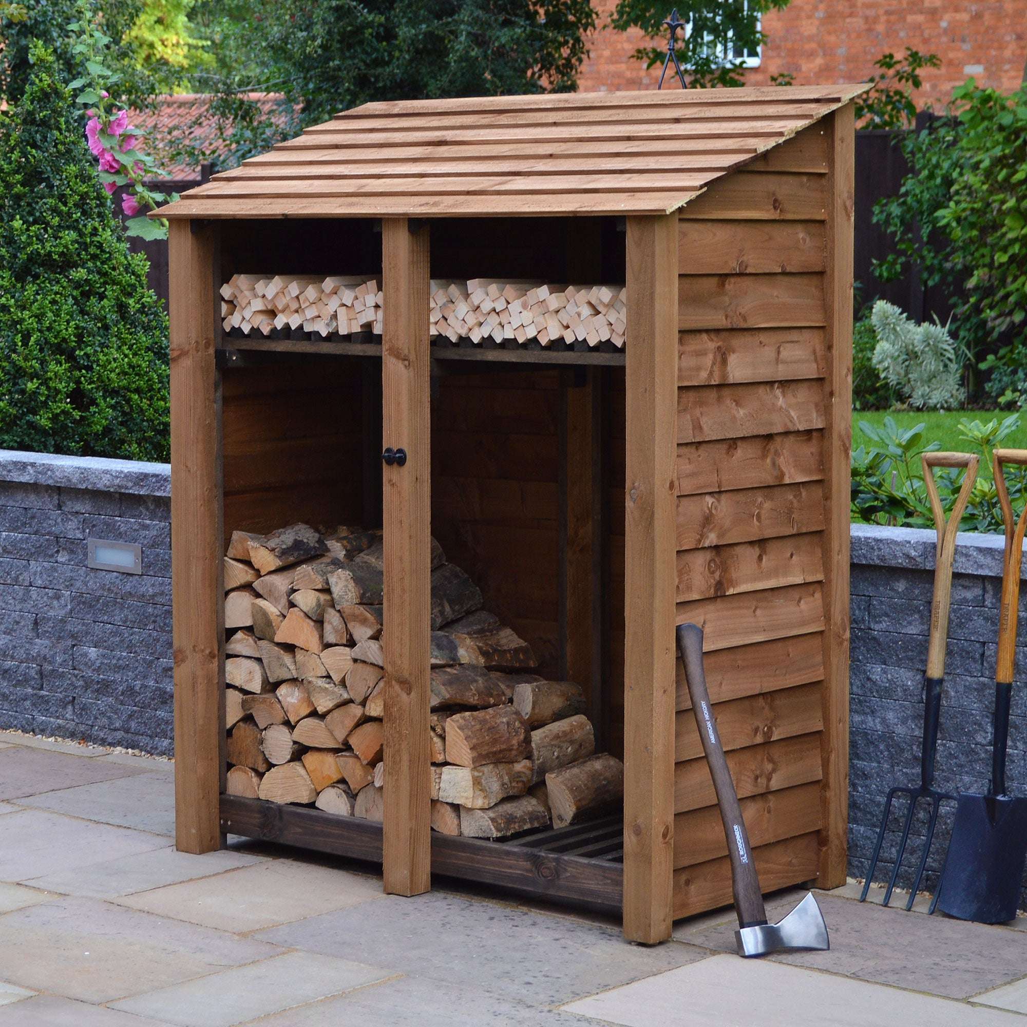 Rutland Country Cottesmore Log Store Kindling Shelf - 6ft:Rutland County,Exceptional Garden