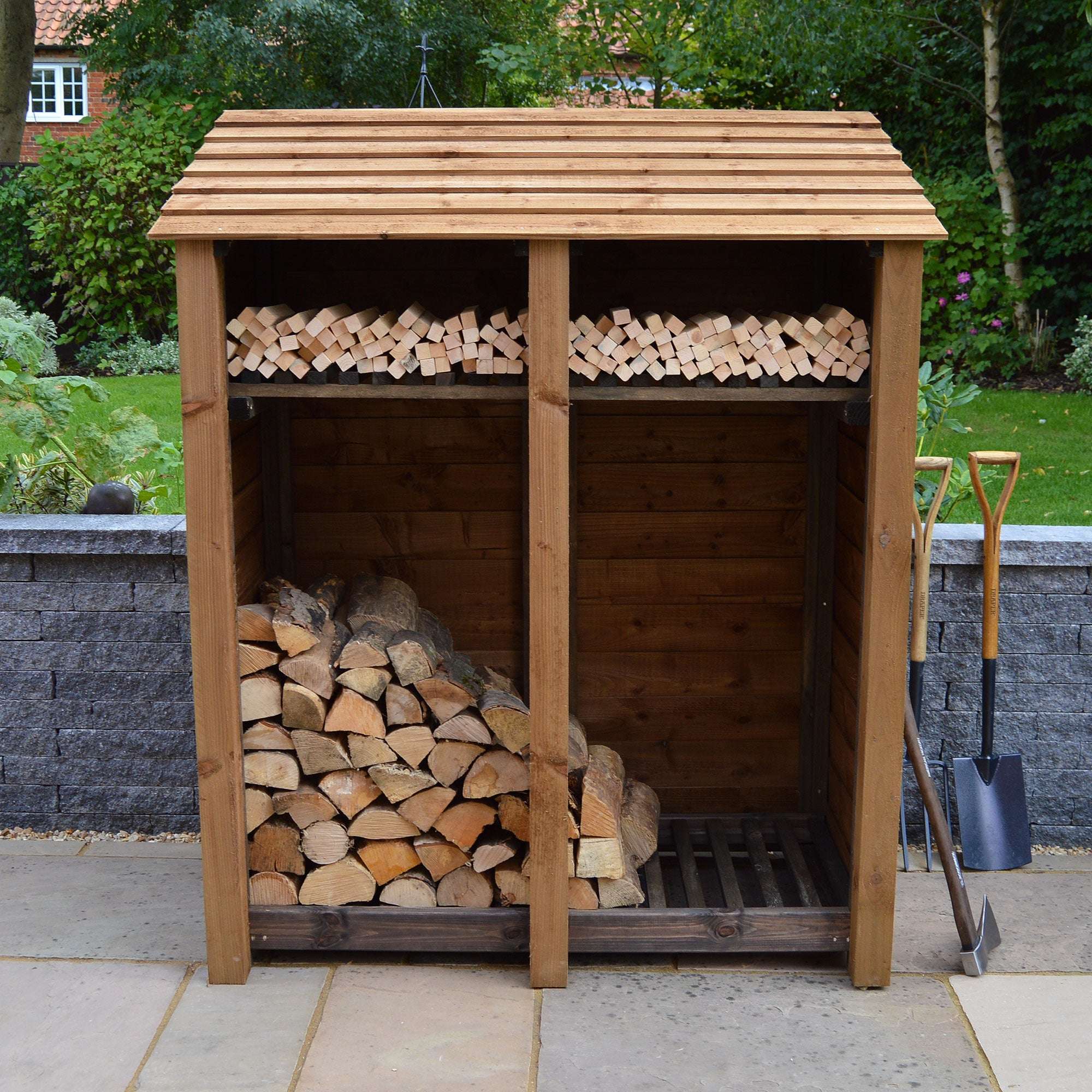 Exceptional Garden:Rutland Country Cottesmore Log Store Kindling Shelf - 6ft