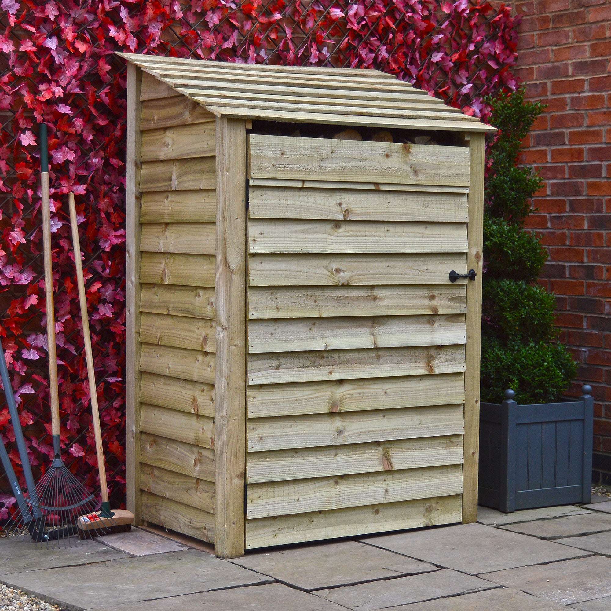 Rutland Country Greetham Log Store With Door - 6ft:Rutland County,Exceptional Garden