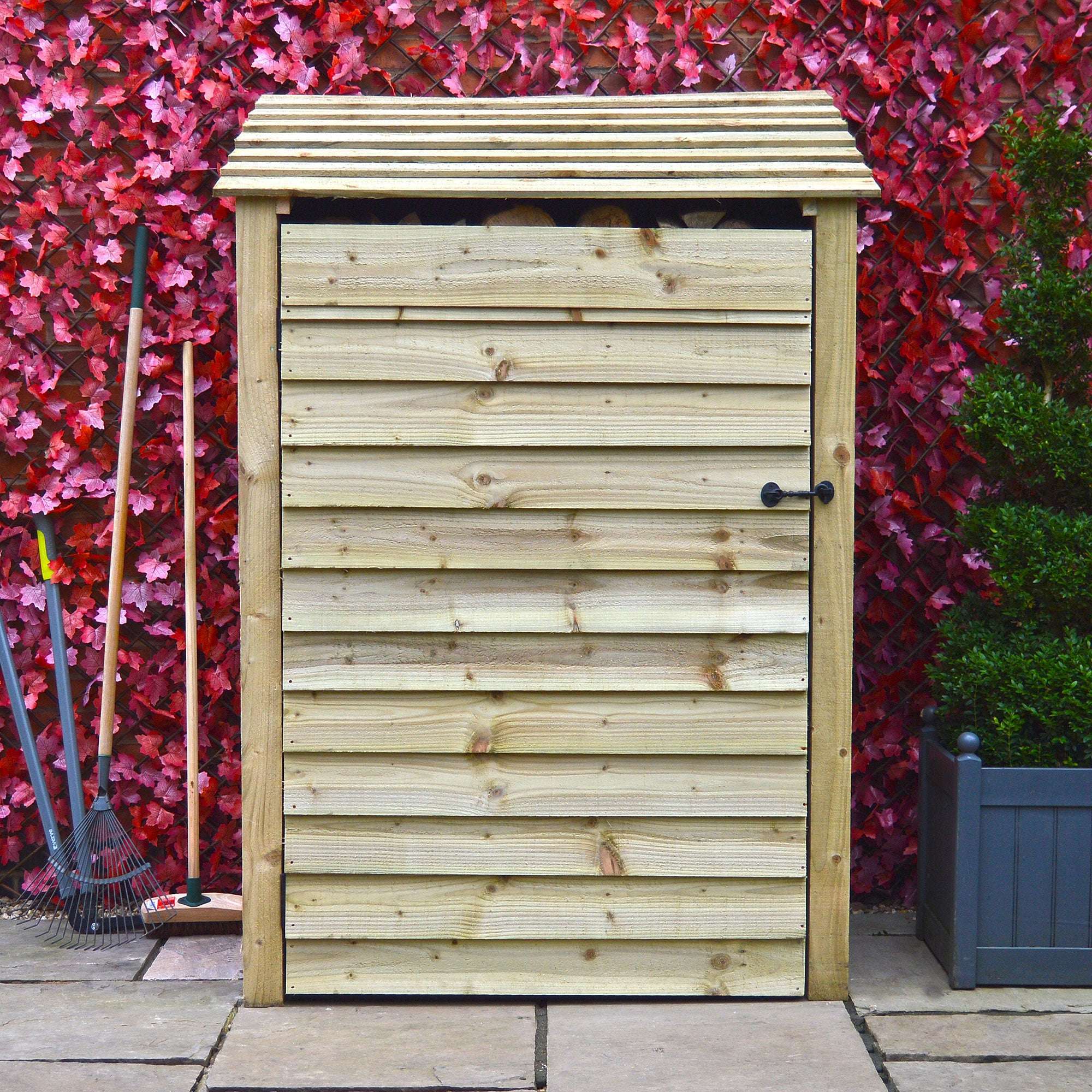 Exceptional Garden:Rutland Country Greetham Log Store With Door - 6ft