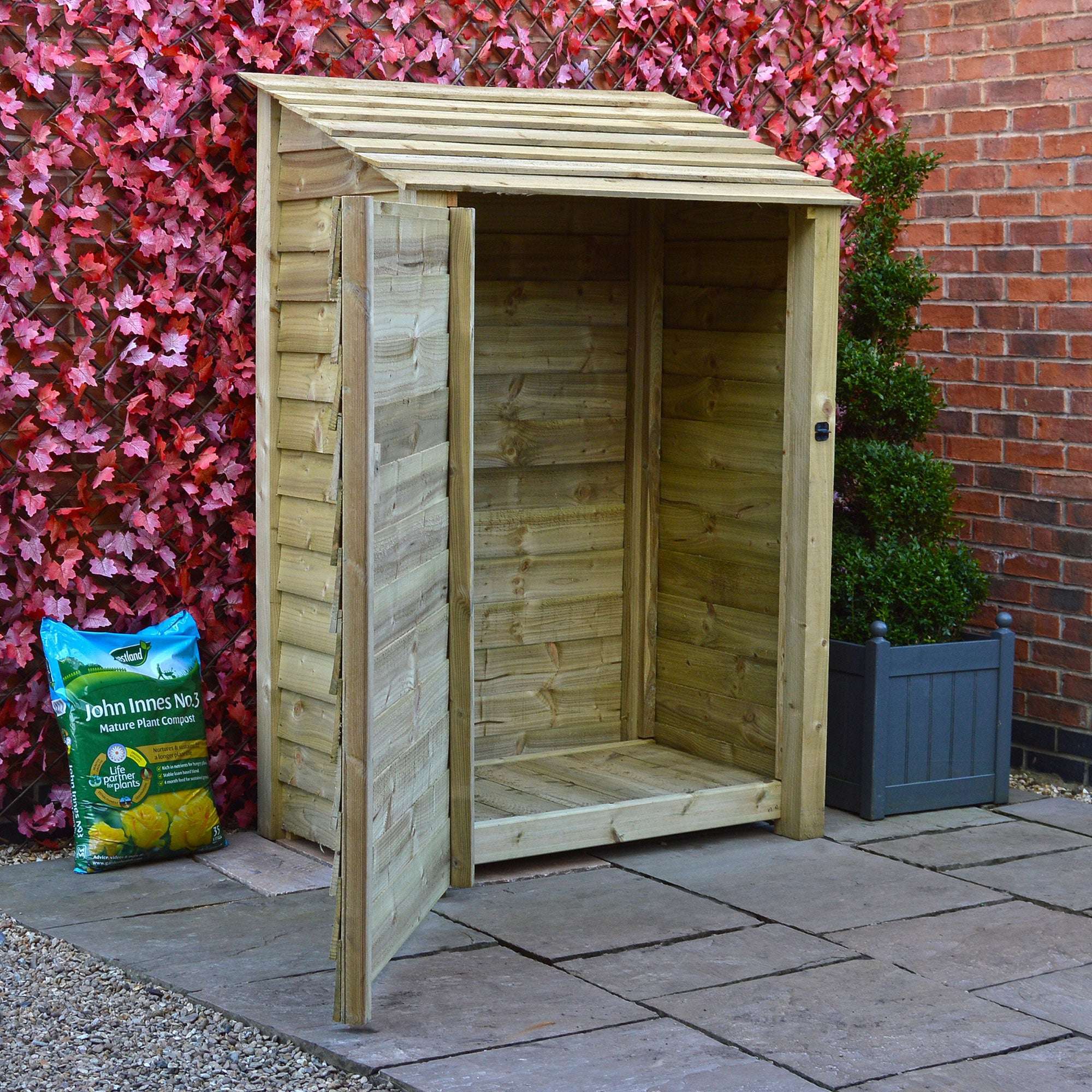 Exceptional Garden:Rutland Country Greetham Log Store With Door - 6ft