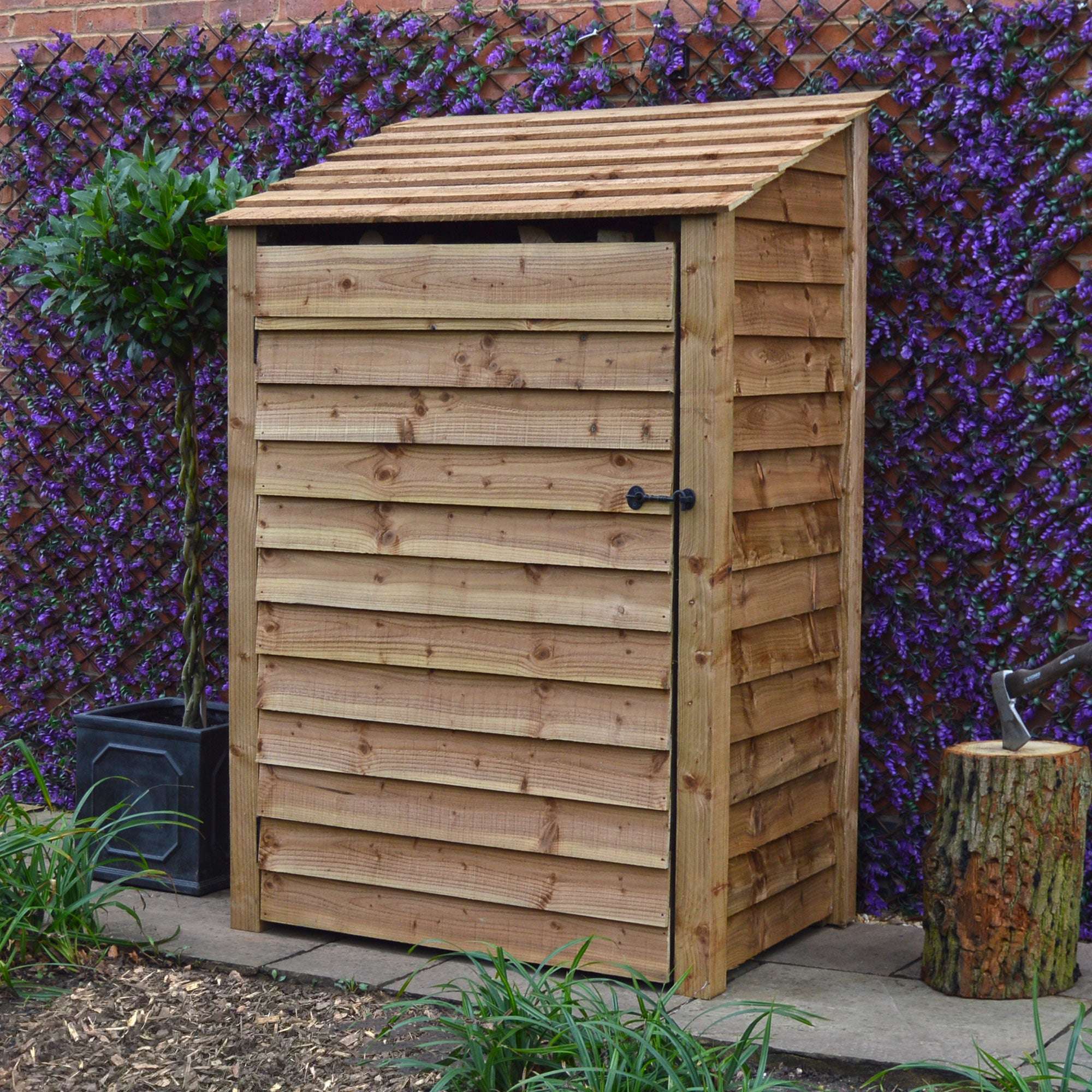 Rutland Country Greetham Log Store With Door - 6ft:Rutland County,Exceptional Garden