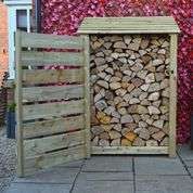 Exceptional Garden:Rutland Country Greetham Log Store With Door - 6ft