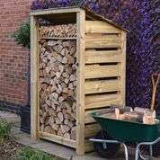 Rutland Country Greetham Log Store With Kindling Shelf - 6ft:Rutland County,Exceptional Garden